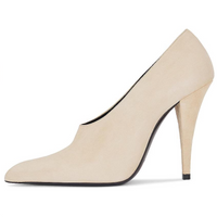 SAINT LAURENT Nico Cone Heel High Heels 11cm Women's Beige