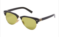 MIU MIU Acetate Metal Acetate Irregular Shape Sunglasses Women's Black