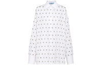 PRADA Eyelet Embellished Button Up Shirt
