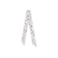 HERMES Silk Silk Scarves Women's White