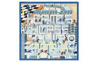 HERMES Silk Scarves Women's Blue