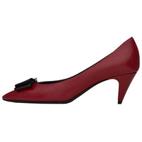 SAINT LAURENT Anais Cone Heel High Heels 5.5cm Women's Red
