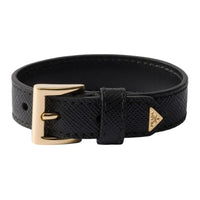 PRADA Leather Bracelets Women's Black