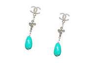 CHANEL Earrings Women's Turquoise