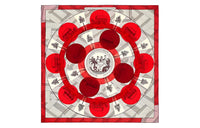 HERMES Silk Scarves Women's Red
