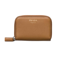 PRADA Leather Coin Purse Men's Brown