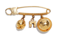 CELINE Gold-Plated Brooches Women's Gold