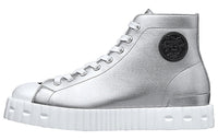 HERMES High-Top Stylish Skateboarding Shoes Women's Silver