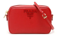 PRADA Leather Camera Bags Crossbody Bags Women's Red