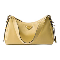 PRADA Aimee Cow Leather Shoulder Bag Medium Size Women's Vanilla