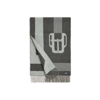 HERMES Knit Scarves Women's Gray
