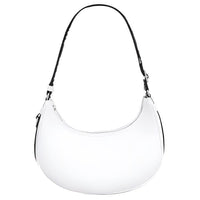CELINE AVA Smooth Cow Leather Handbag Shoulder Bag Medium Size Women's White