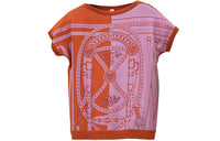 HERMES T-Shirt Women's Orange Red