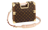 LOUIS VUITTON Coated Canvas Portable One Shoulder Crossbody Storage Box Women's Brown