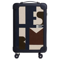 HERMES R.M.S Canvas Trolley Bag Unisex Blue & Beige