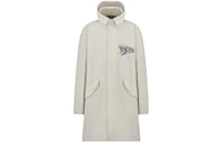 DIOR Logo Printed Hooded Coat