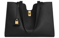 CELINE Cabas Soft Grain Cow Leather Handbag, Shoulder Bag Women's Black