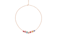 DIOR 18K Rose Gold Diamond Sapphire Paint Necklaces Women's Rose Gold