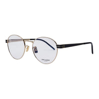 SAINT LAURENT Metal Round Eyeglass Frames Unisex Gold