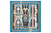 HERMES Silk Scarves Women's Blue
