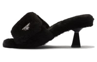 PRADA 65mm Shearling Mules