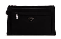 PRADA Leather Clutch Men's Black