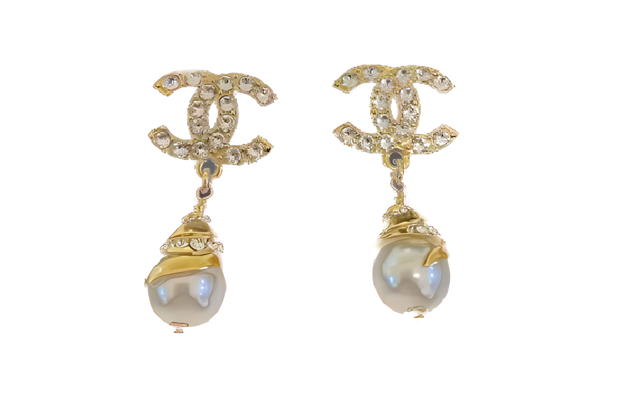 CHANEL Earrings Women's Gold