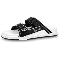 LOUIS VUITTON Trainer Slide Slippers Men's Black