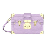 LOUIS VUITTON Leather Portable Crossbody Bag Shoulder Bag Women's Light Purple