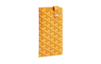 GOYARD Montmartre Canvas With Leather Cell Phone Pouch Large Size Unisex Yellow