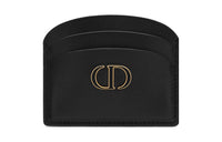 DIOR 30 Montaigne Smooth Cow Leather Card Holder Women's Black