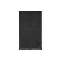HERMES Cashmere Knit Scarves Men's Black