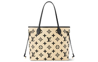 LOUIS VUITTON Neverfull Mm Black/Beige