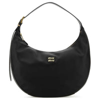 MIU MIU Leather One Shoulder Handbag Women's Black