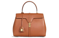 CELINE 16 Cow Leather Handbag, Crossbody Bag, Shoulder Bag Medium Size Women's Tawny