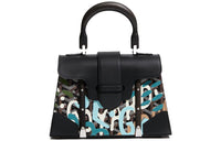 GOYARD Saigon Canvas With Leather Shoulder Bag Crossbody Bag Handbag Mini Women's Black/Blue