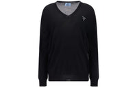 PRADA Logo Intarsia V-Neck Sweater