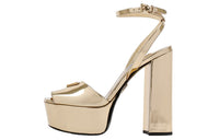 PRADA One-Strap Sandals 13.5cm Women's Gold