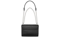 LOUIS VUITTON Twist Crocodile Leather Shoulder Bag Crossbody Bag Medium Size Women's Black