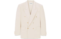SAINT LAURENT Business Suit Coat Women's White
