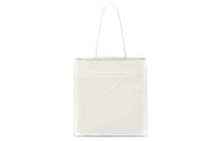 PRADA Leather Tote Bag Shopping Bag Shoulder Bag Handbag Women's White