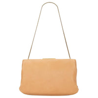 SAINT LAURENT Quilting Smooth Leather Shoulder Bag Women's Coffee