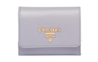 PRADA Saffiano Leather Wallet Mini Women's Light Purple