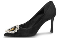 LOUIS VUITTON Madeleine Slim Heel High Heels 8cm Women's Black