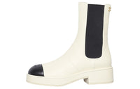 CHANEL Chelsea Boots Women's Ivory White