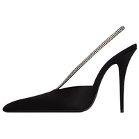 SAINT LAURENT Amanda Pointed-Toe Slingback Pumps