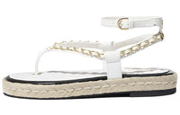 CHANEL Strap Sandals Women's White