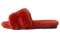 HERMES Oran Slide Slippers Women's Red