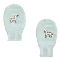 HERMES Cashmere Knit Gloves Kids' Green