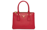 PRADA Saffiano Leather Shoulder Bag Crossbody Bag Handbag Mini Women's Red